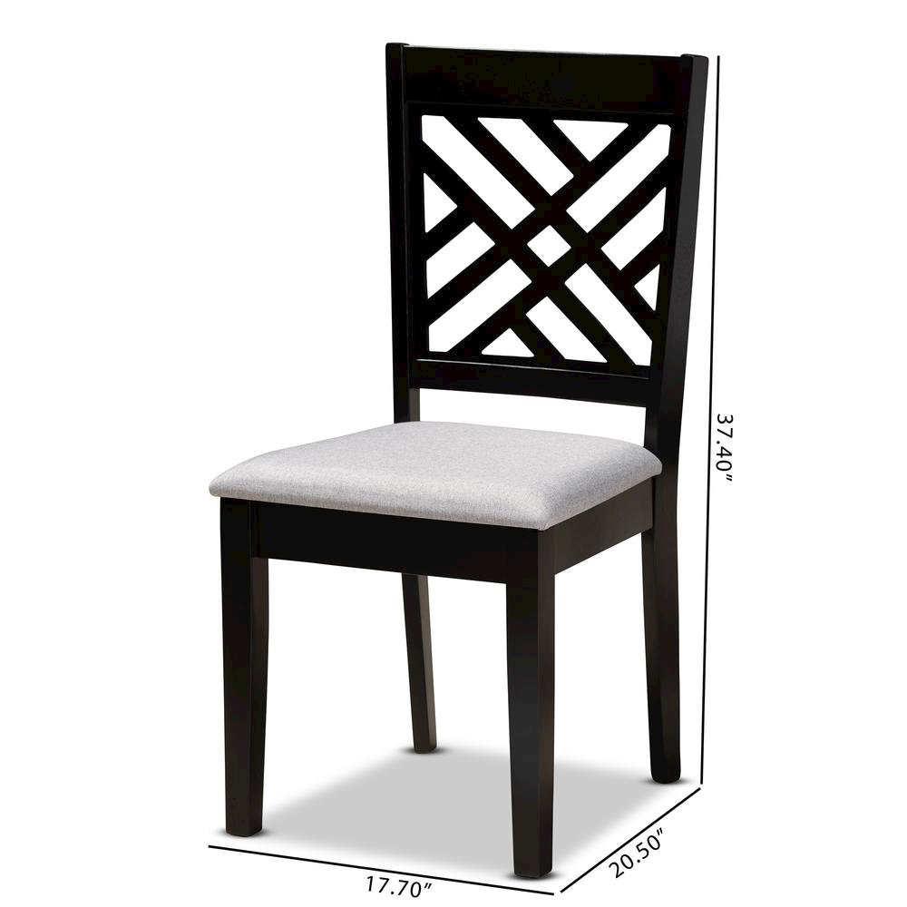 Espresso Brown Finished Wood 2-Piece Dining Chair Set Set. Picture 14