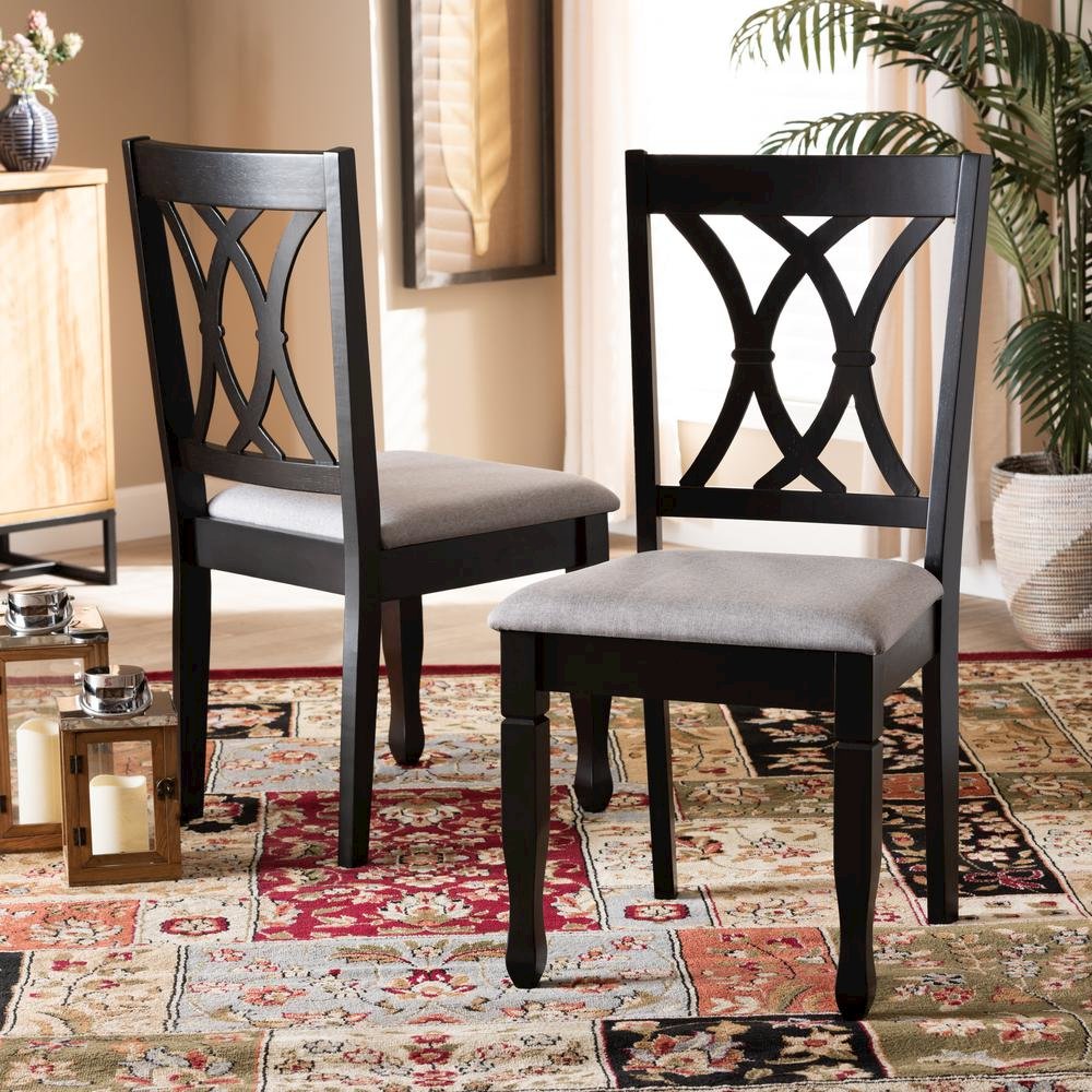 Espresso Brown Finished Wood 2-Piece Dining Chair Set Set. Picture 14