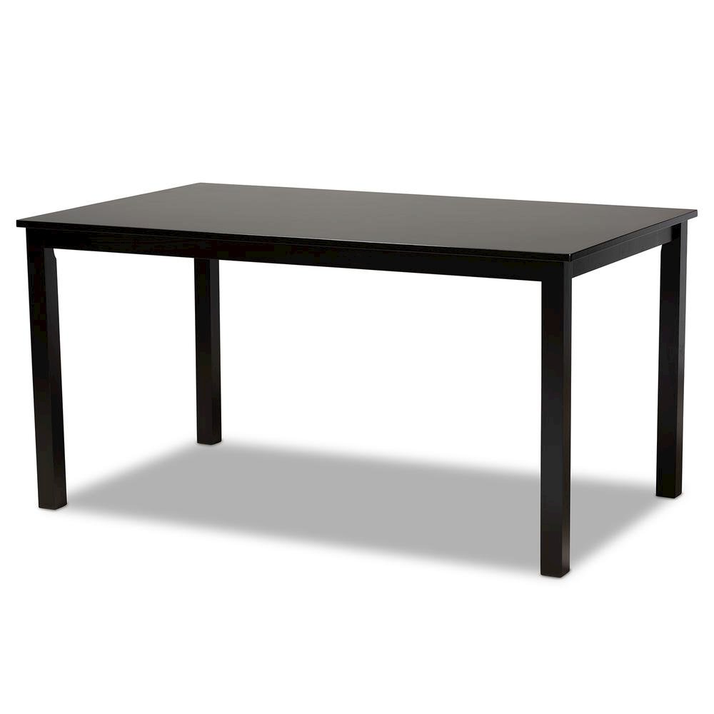 Grey Fabric Upholstered and Dark Brown Finished Wood 7-Piece Dining Set. Picture 12