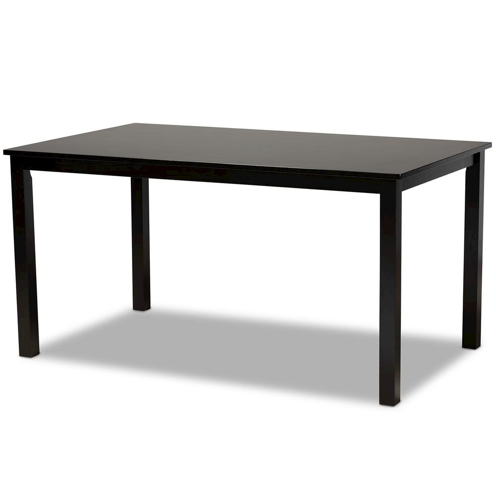 Sand Fabric Upholstered Dark Brown Finished 7-Piece Wood Dining Set. Picture 12