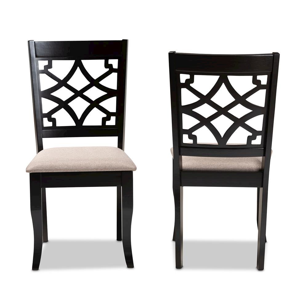 Espresso Brown Finished Wood 2-Piece Dining Chair Set. Picture 10