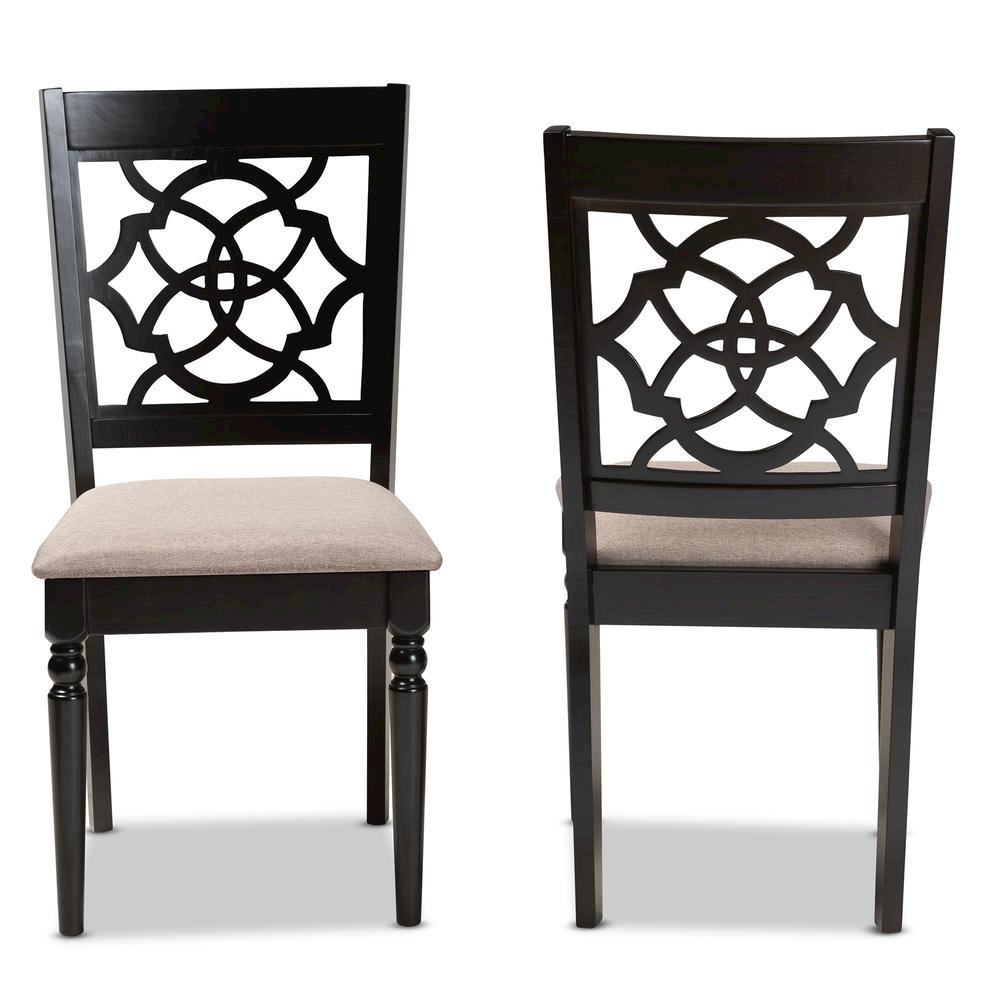 Espresso Brown Finished Wood 2-Piece Dining Chair Set Set. Picture 10