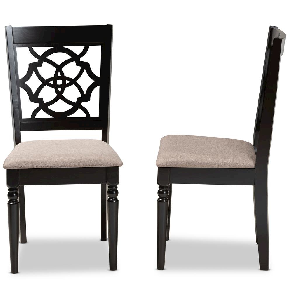 Espresso Brown Finished Wood 2-Piece Dining Chair Set Set. Picture 11