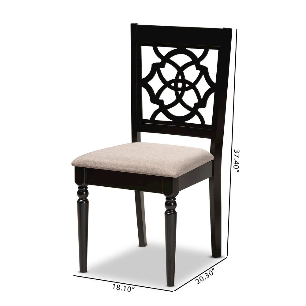 Espresso Brown Finished Wood 2-Piece Dining Chair Set Set. Picture 16