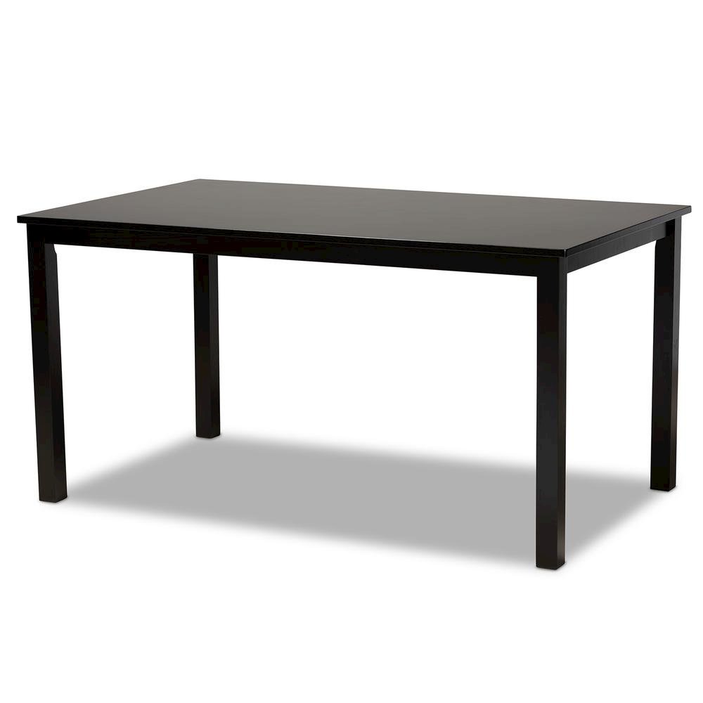 Grey Fabric Upholstered and Dark Brown Finished Wood 7-Piece Dining Set. Picture 12