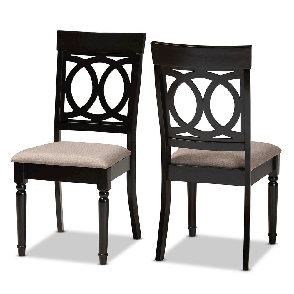 Espresso Brown Finished Wood 2-Piece Dining Chair Set Set. Picture 9