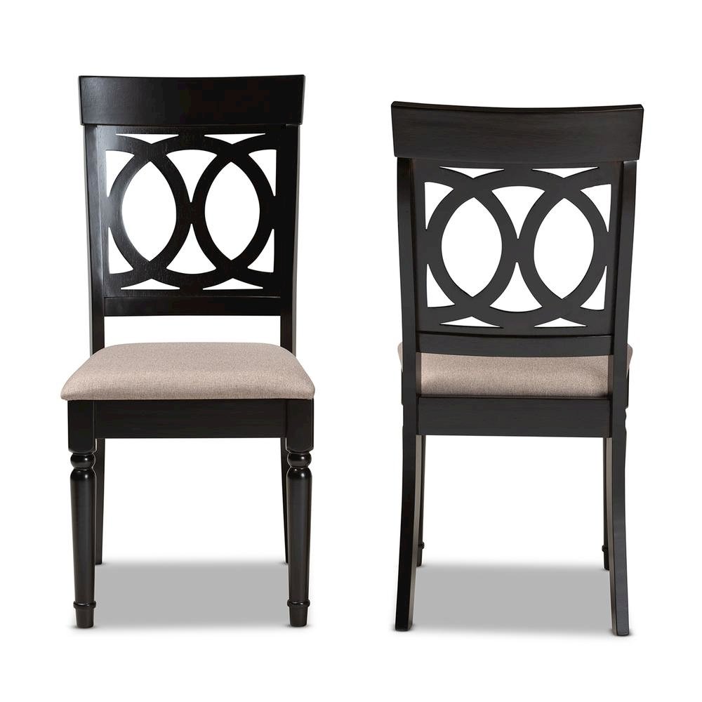 Espresso Brown Finished Wood 2-Piece Dining Chair Set Set. Picture 10
