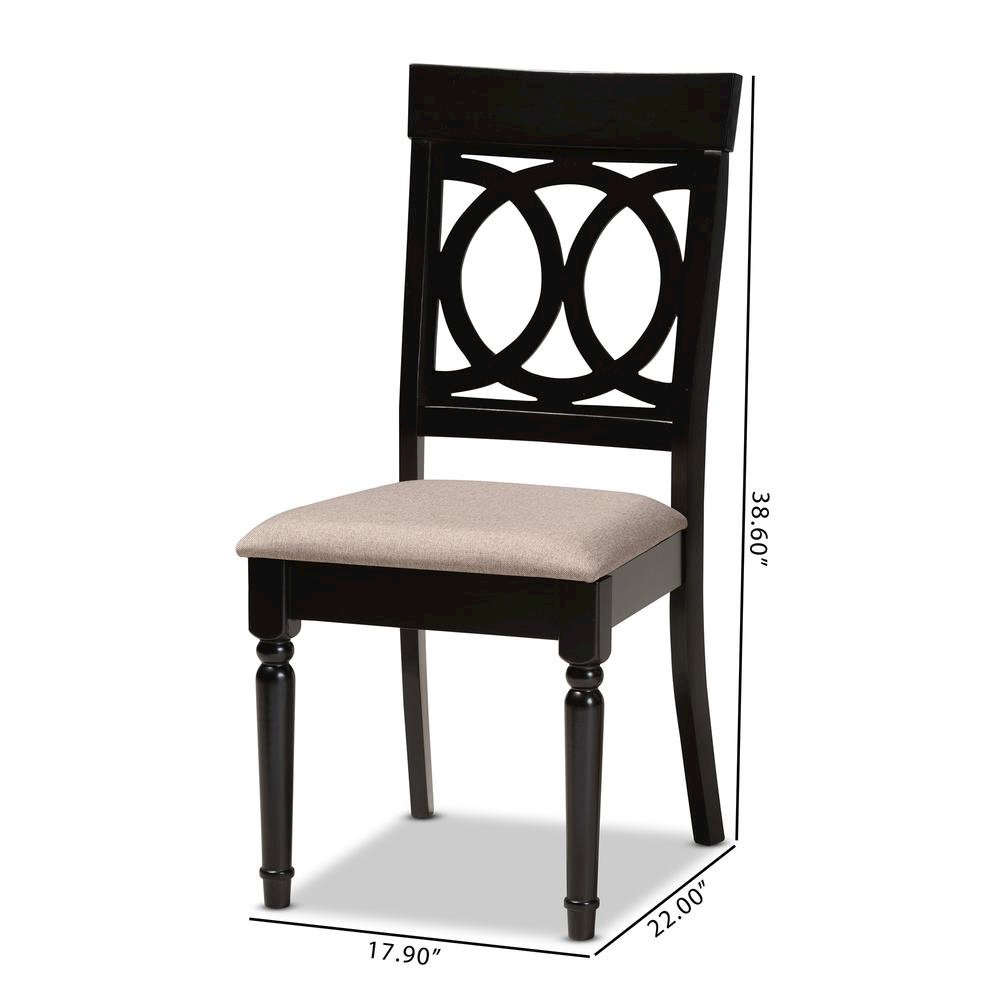 Espresso Brown Finished Wood 2-Piece Dining Chair Set Set. Picture 16