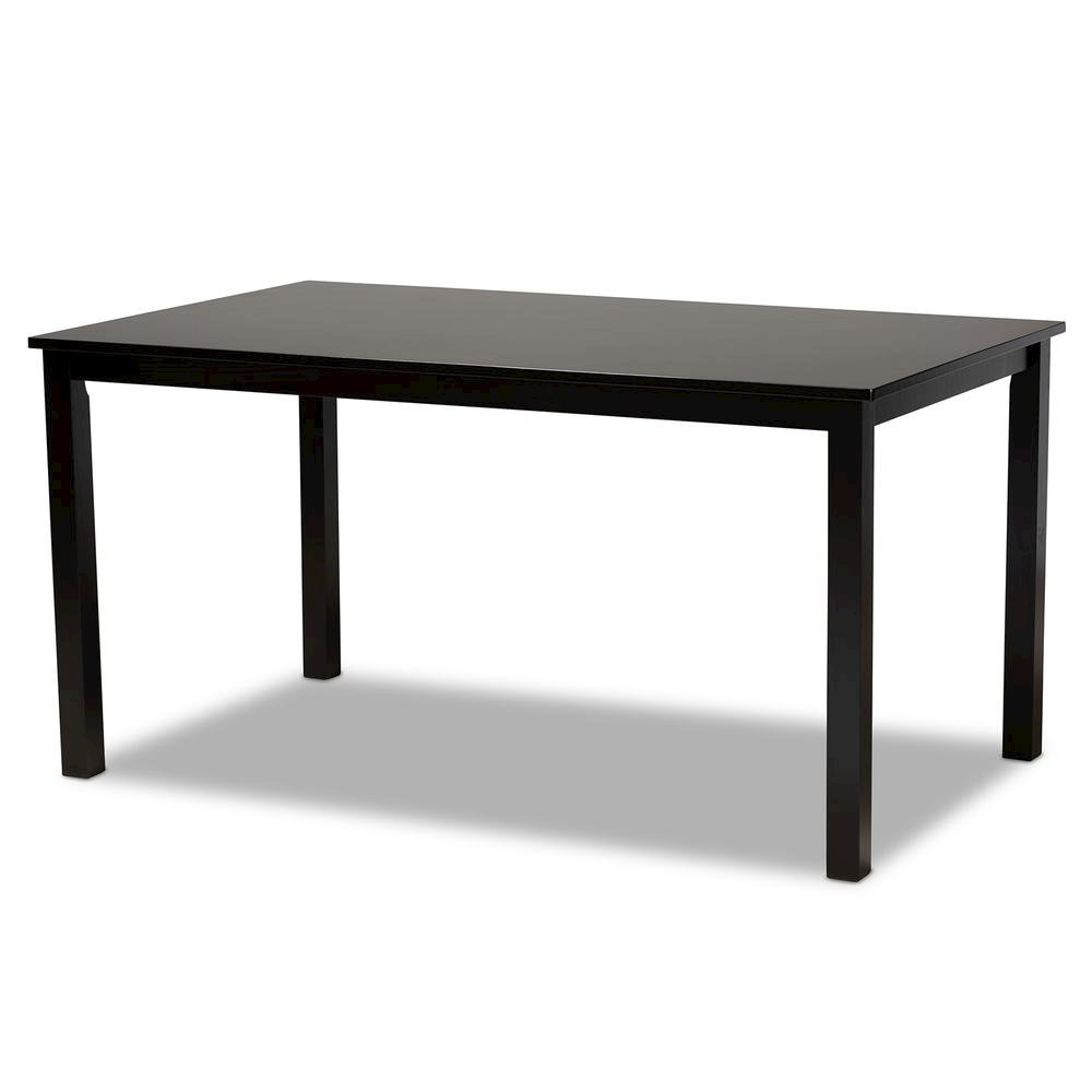 Grey Fabric Upholstered and Dark Brown Finished Wood 7-Piece Dining Set. Picture 12