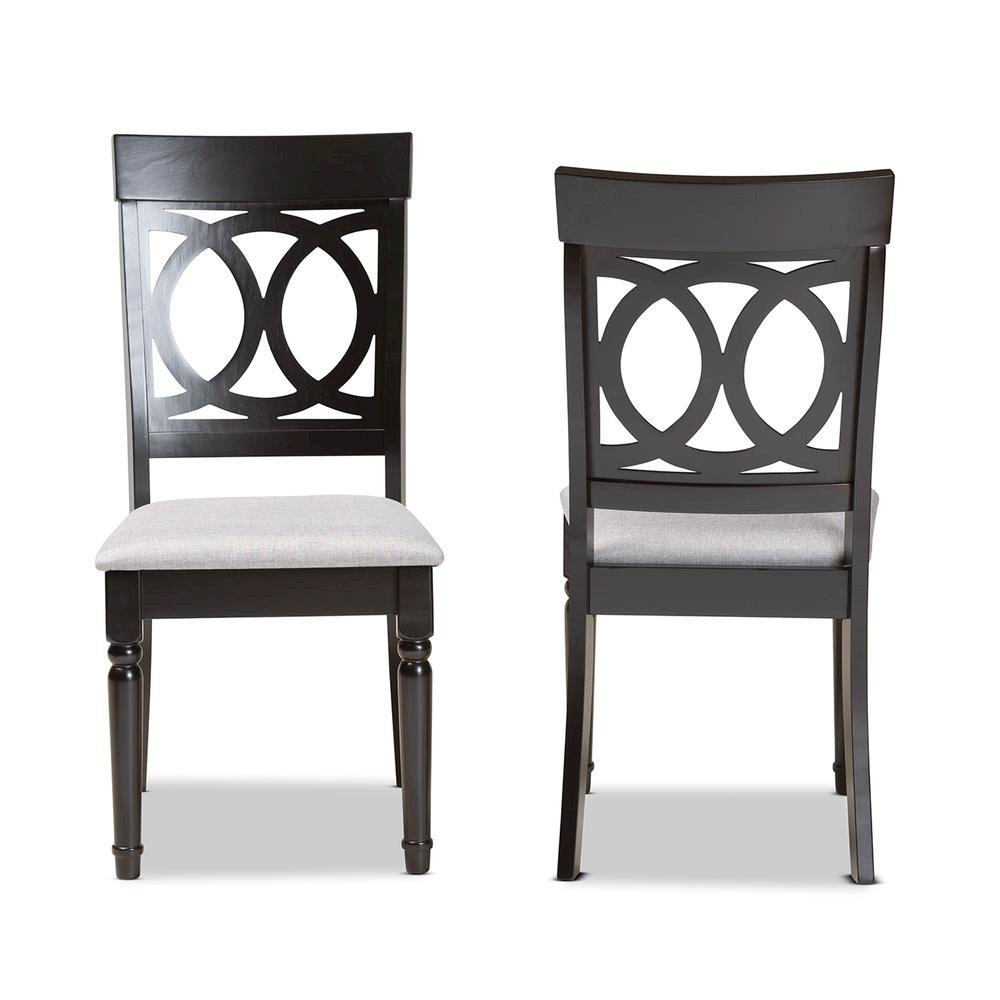 Espresso Brown Finished Wood 2-Piece Dining Chair Set. Picture 10