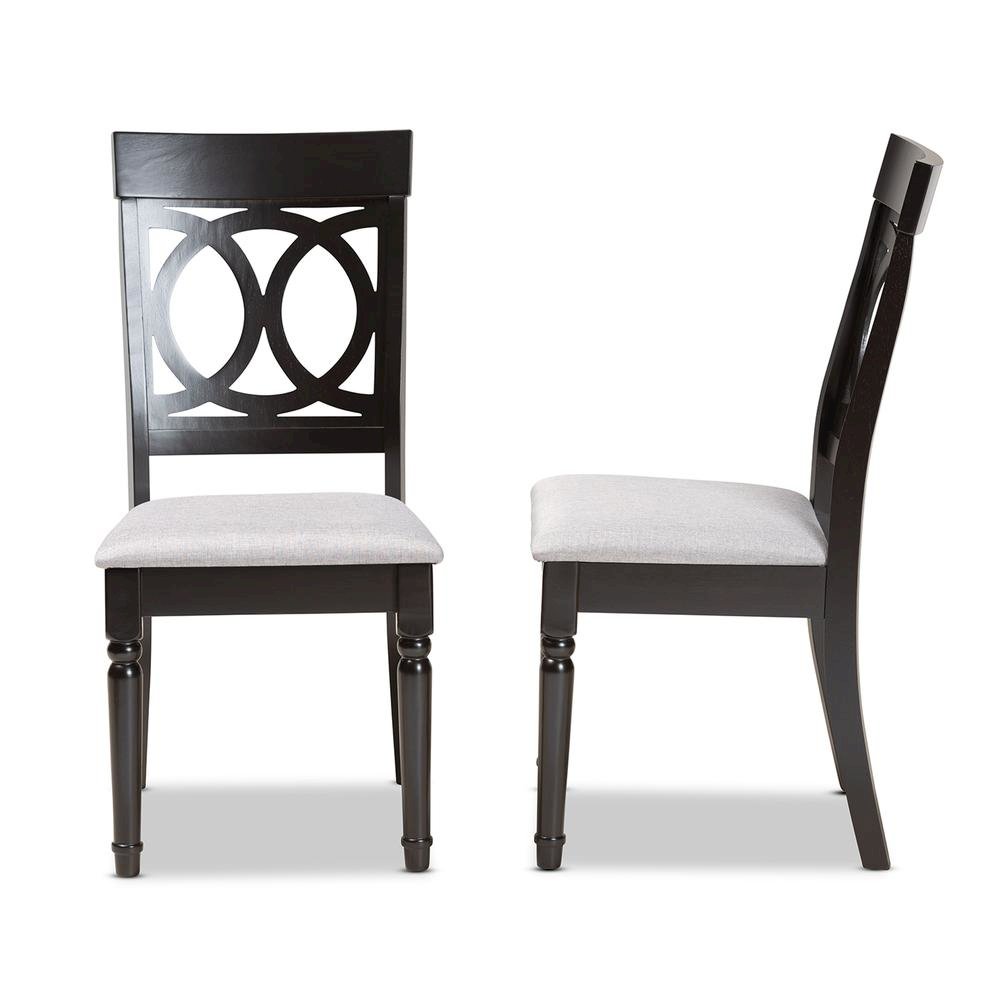 Espresso Brown Finished Wood 2-Piece Dining Chair Set. Picture 11