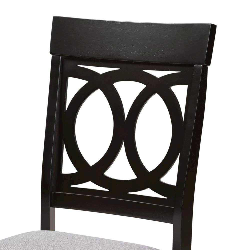 Espresso Brown Finished Wood 2-Piece Dining Chair Set. Picture 12