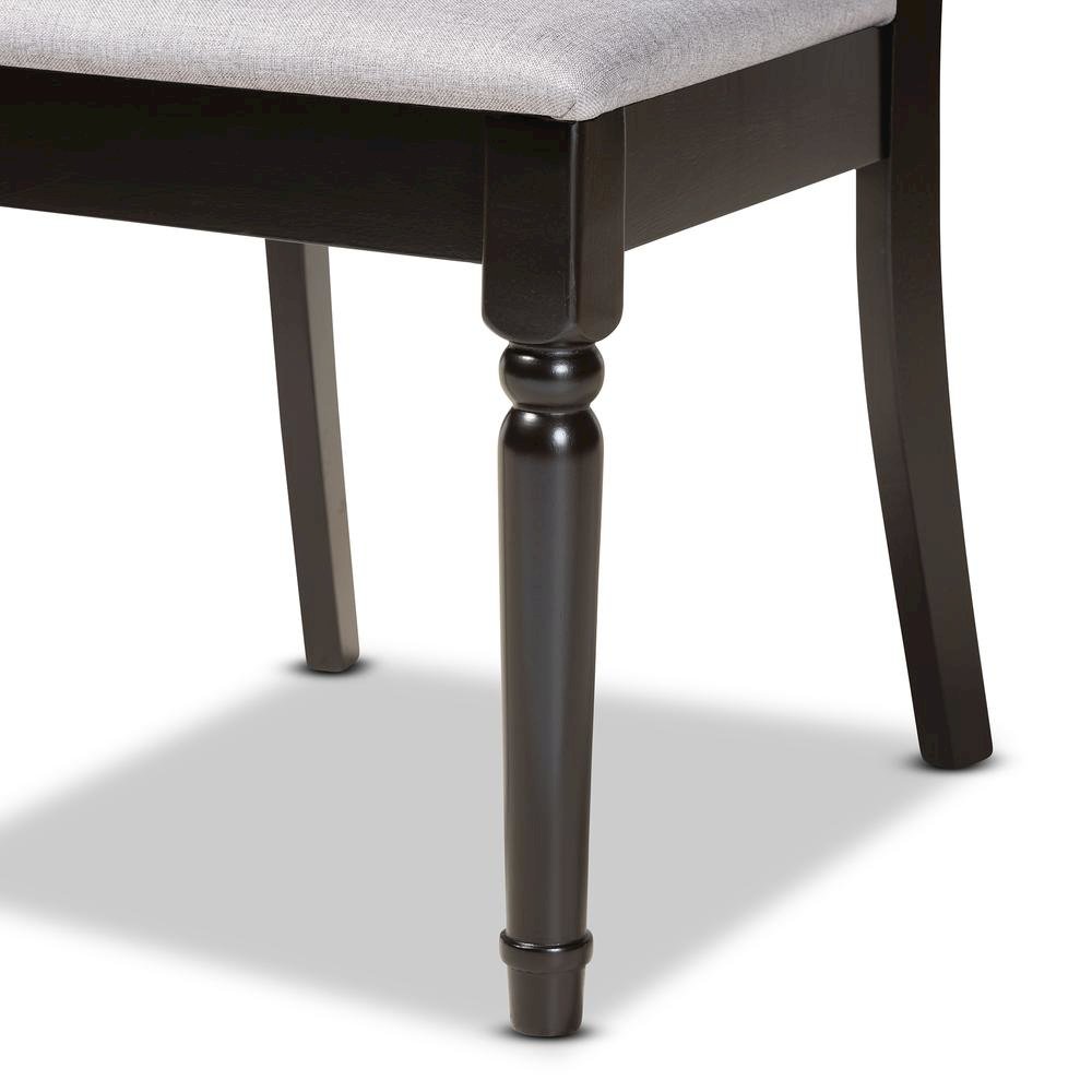 Espresso Brown Finished Wood 2-Piece Dining Chair Set. Picture 13