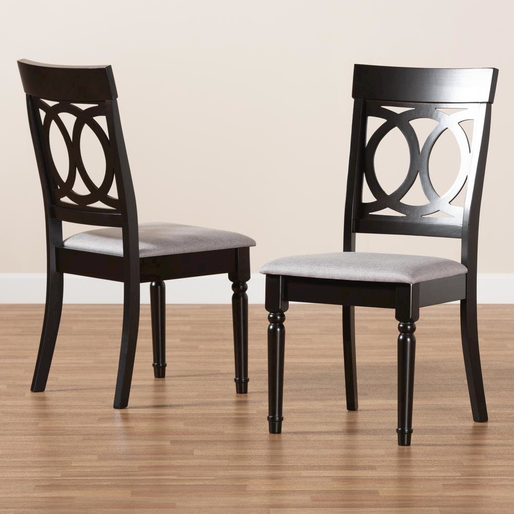 Espresso Brown Finished Wood 2-Piece Dining Chair Set. Picture 15