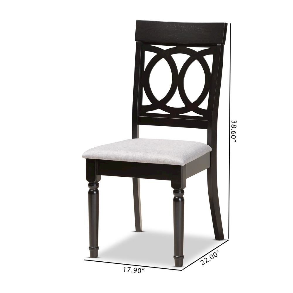 Espresso Brown Finished Wood 2-Piece Dining Chair Set. Picture 16