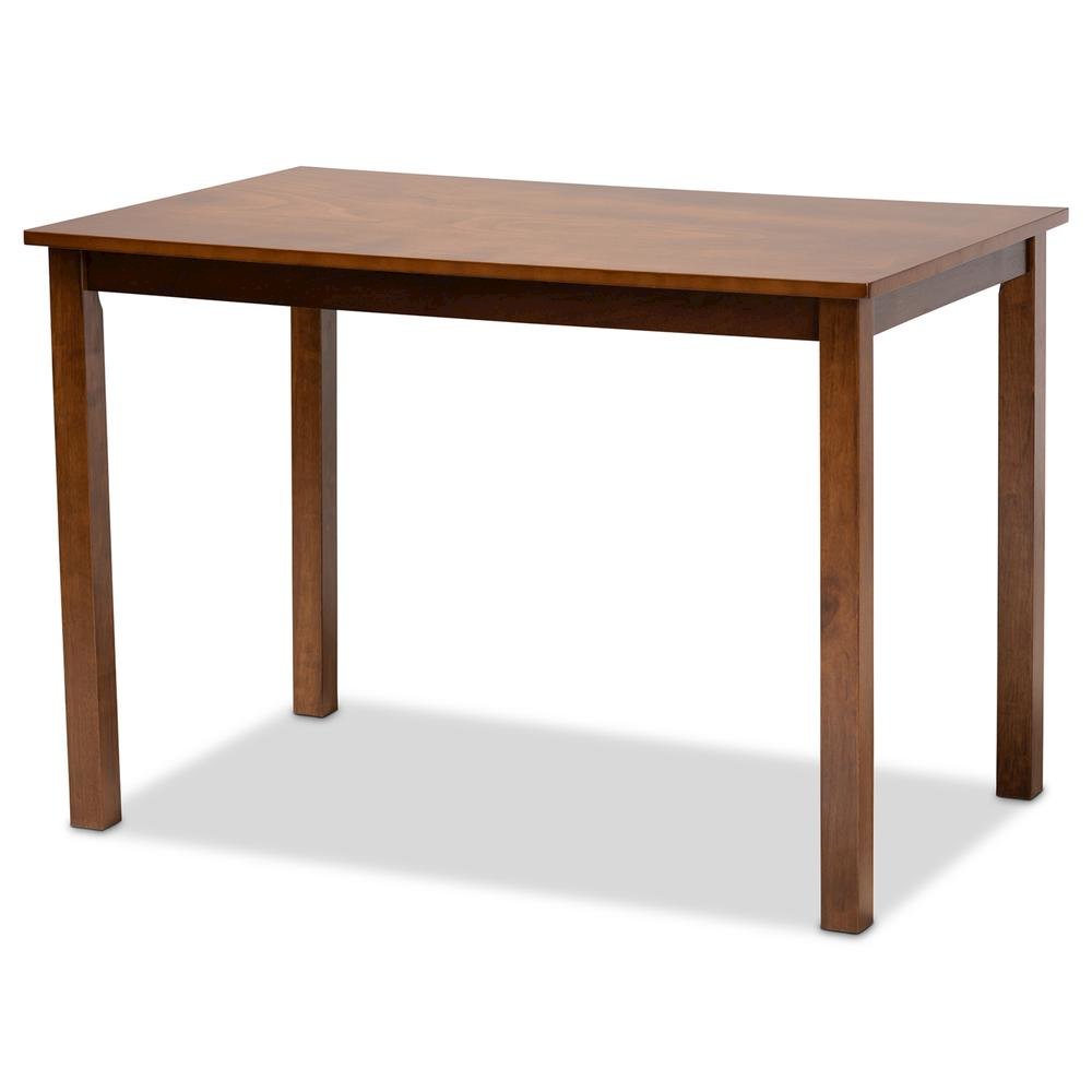 Grey Fabric Upholstered and Walnut Brown Finished 5-Piece Wood Dining Set. Picture 12