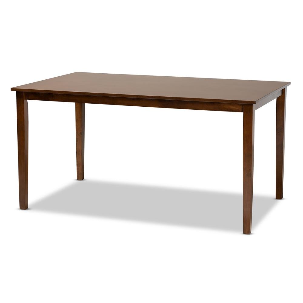 Grey Fabric Upholstered and Walnut Brown Finished Wood 7-Piece Dining Set. Picture 12