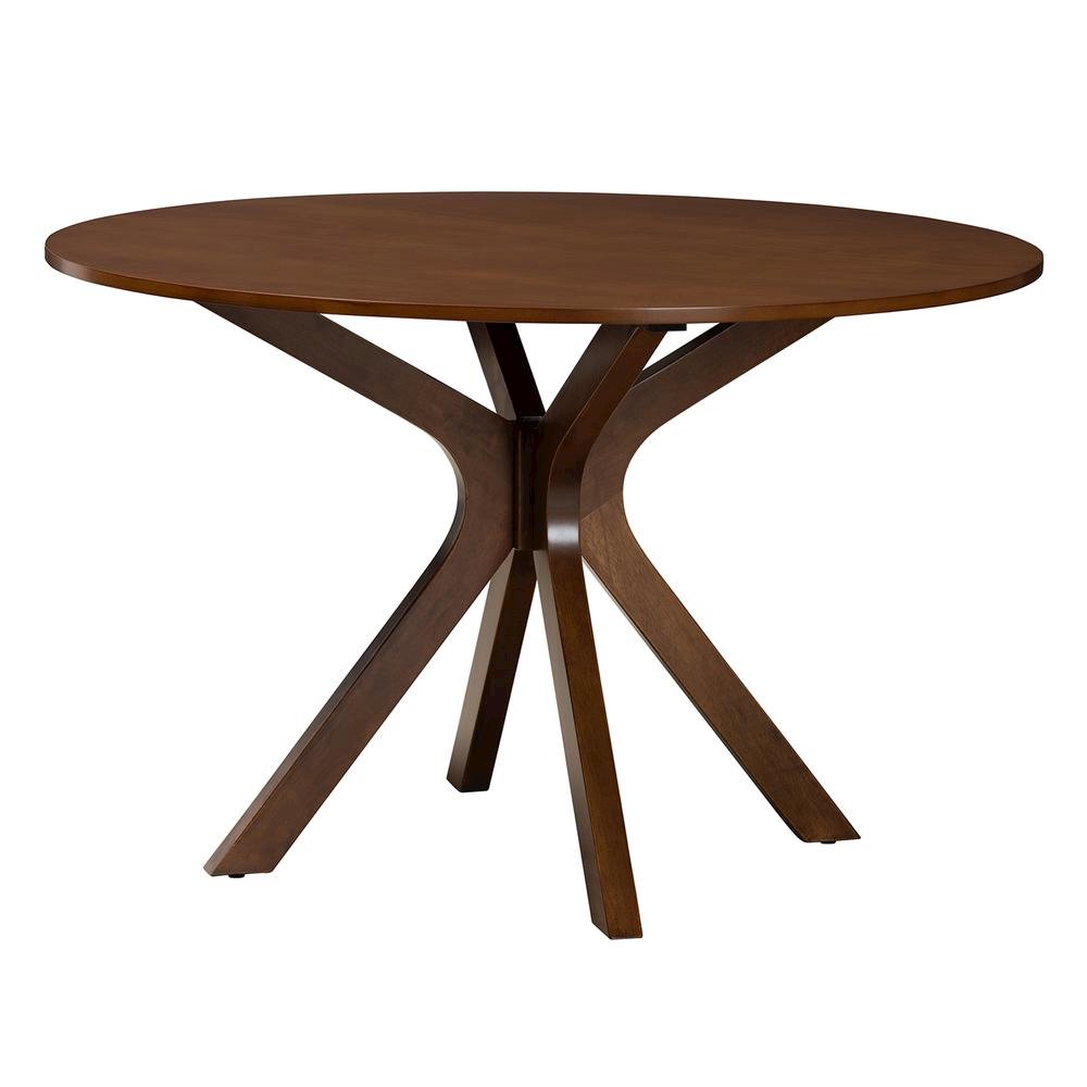 Maya Modern Grey Fabric and Walnut Brown Finished Wood 7-Piece Dining Set. Picture 13