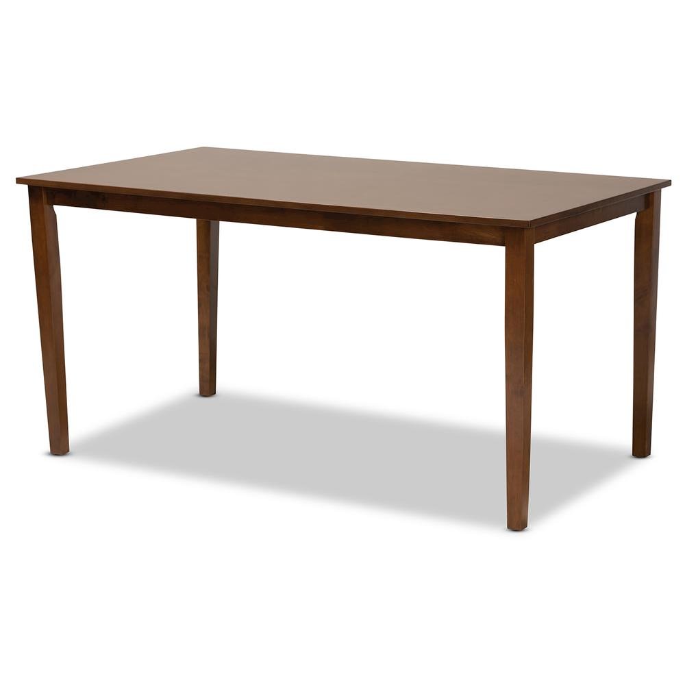 Grey Fabric Upholstered and Walnut Brown Finished Wood 7-Piece Dining Set. Picture 12