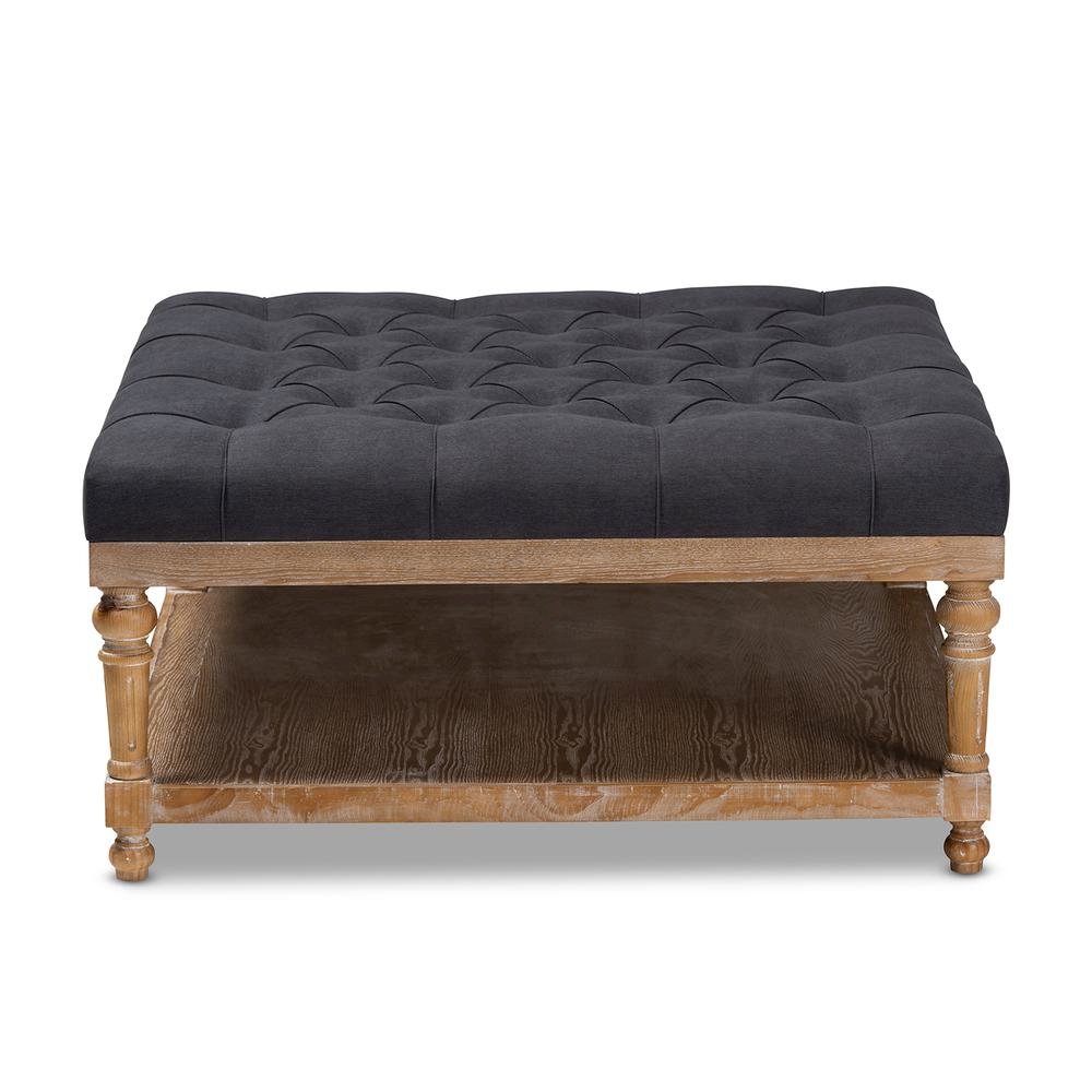 Greywashed Wood Cocktail Ottoman. Picture 9
