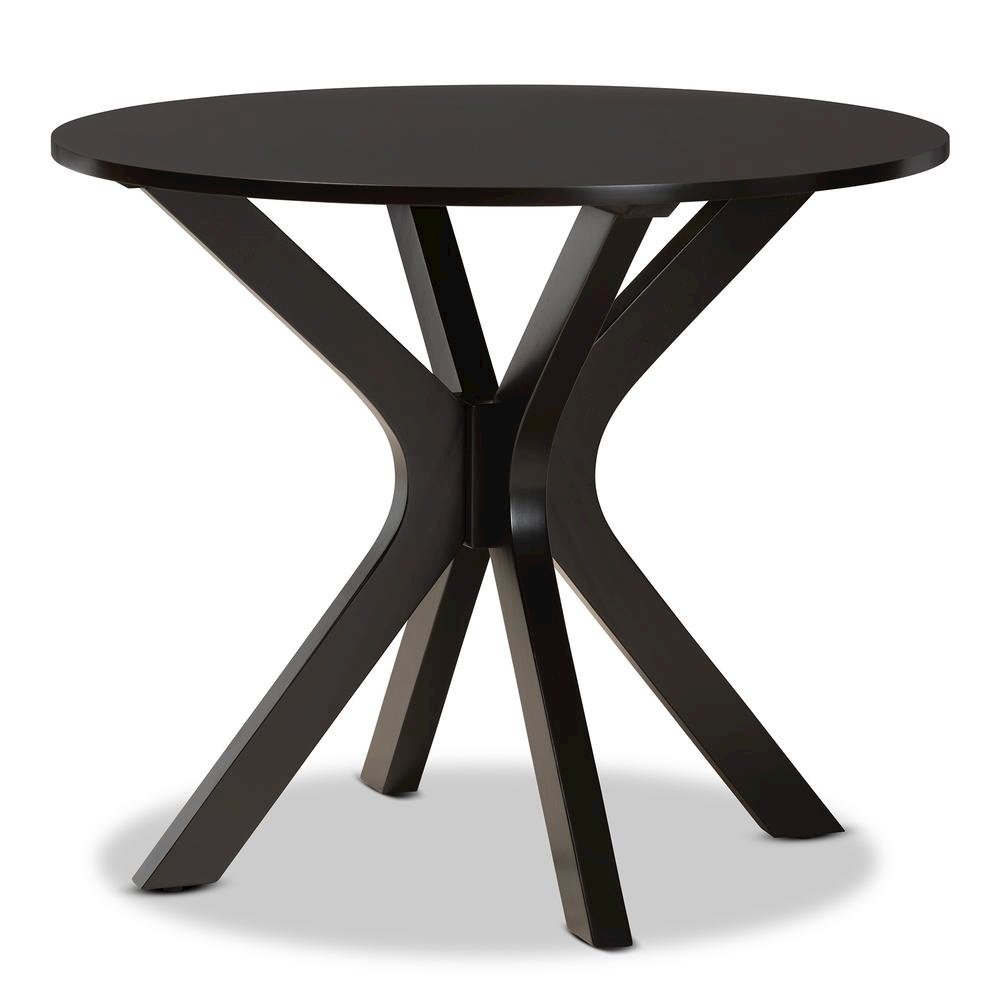 Grey Fabric Upholstered and Dark Brown Finished Wood 5-Piece Dining Set. Picture 12