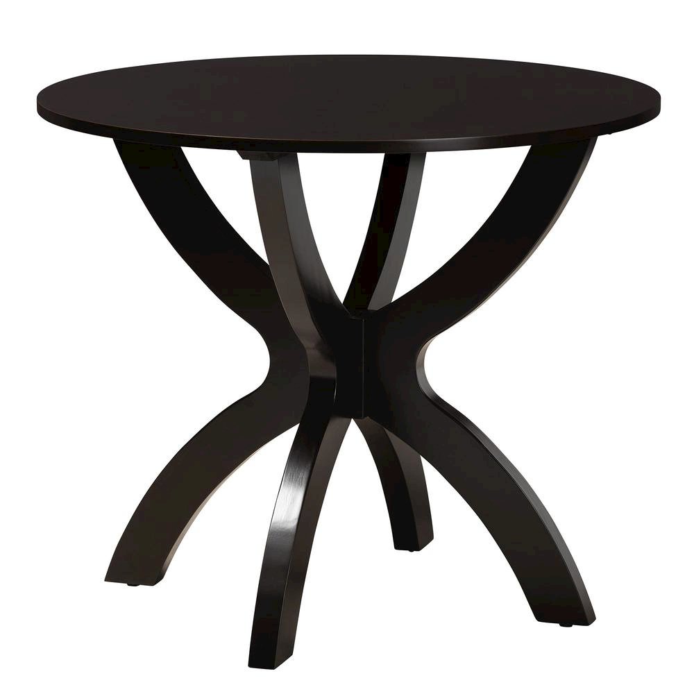 Noemi Modern Grey Fabric and Dark Brown Finished Wood 5-Piece Dining Set. Picture 13