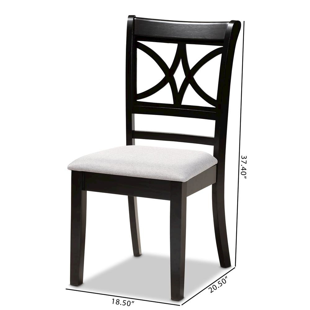 Espresso Brown Finished Wood 4-Piece Dining Chair Set. Picture 14