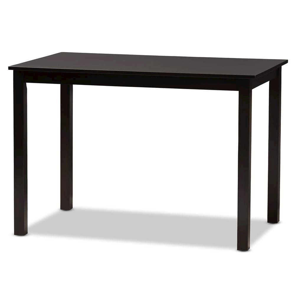 Grey Fabric Upholstered and Espresso Brown Finished Wood 5-Piece Dining Set. Picture 12