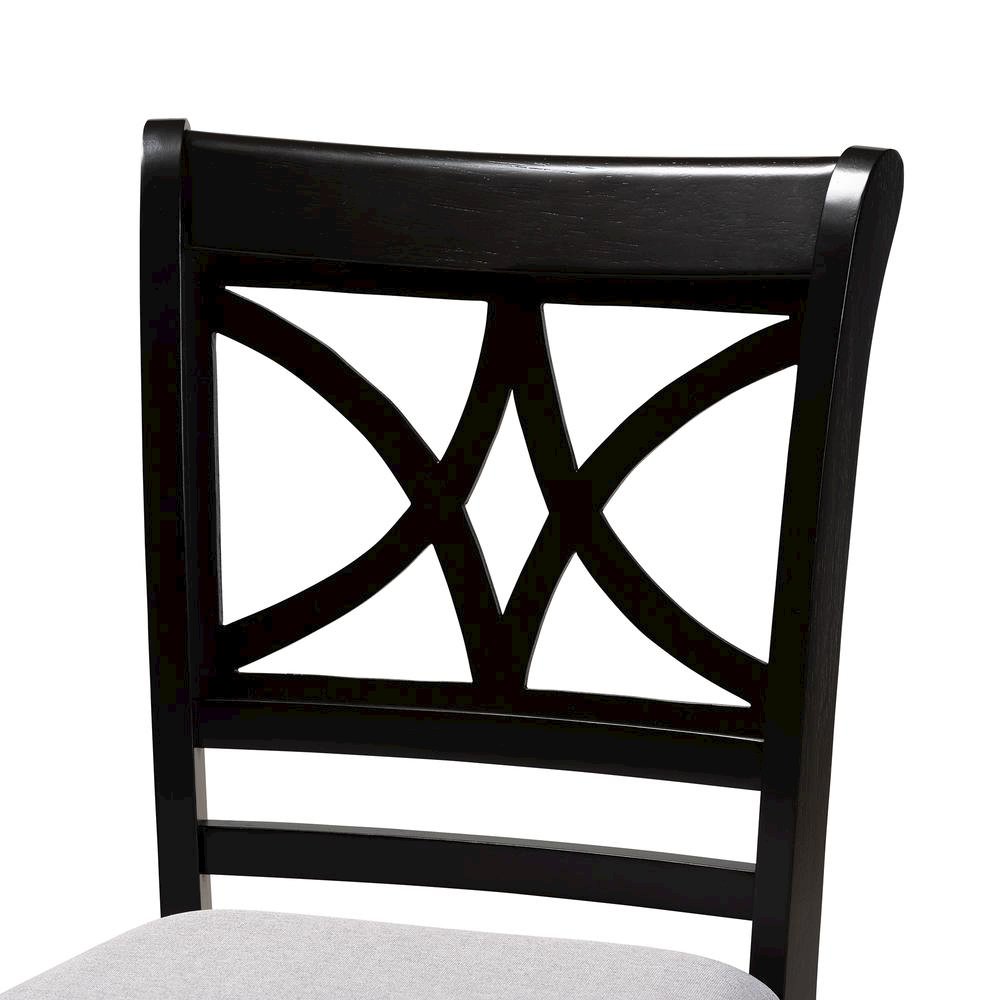 Espresso Brown Finished Wood 2-Piece Counter Height Pub Chair Set. Picture 12