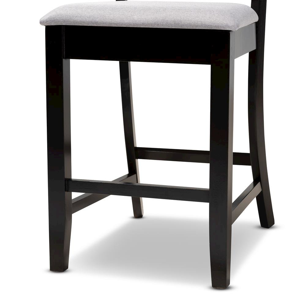 Espresso Brown Finished Wood 5-Piece Counter Height Pub Dining Set. Picture 13