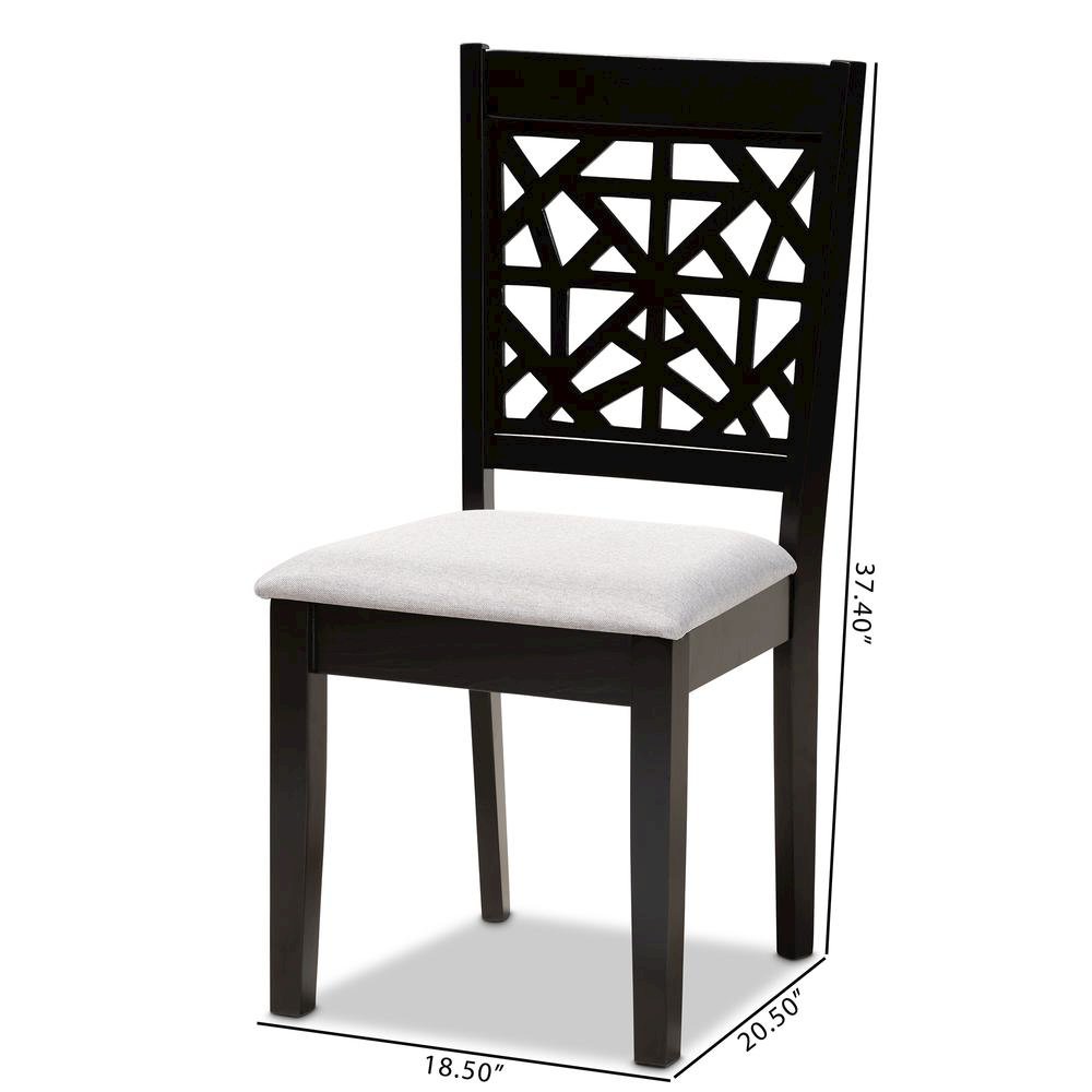 Espresso Brown Finished Wood 4-Piece Dining Chair Set. Picture 14