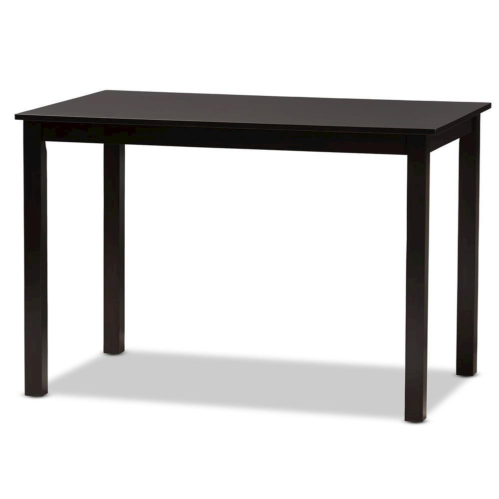 Grey Fabric Upholstered and Espresso Brown Finished Wood 5-Piece Dining Set. Picture 12