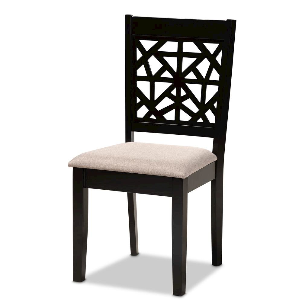 Espresso Brown Finished Wood 4-Piece Dining Chair Set. Picture 9