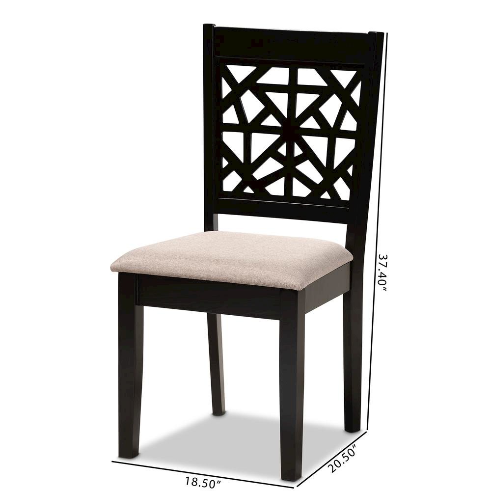 Espresso Brown Finished Wood 4-Piece Dining Chair Set. Picture 14