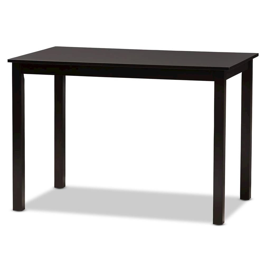 Sand Fabric Upholstered and Espresso Brown Finished Wood 5-Piece Dining Set. Picture 12