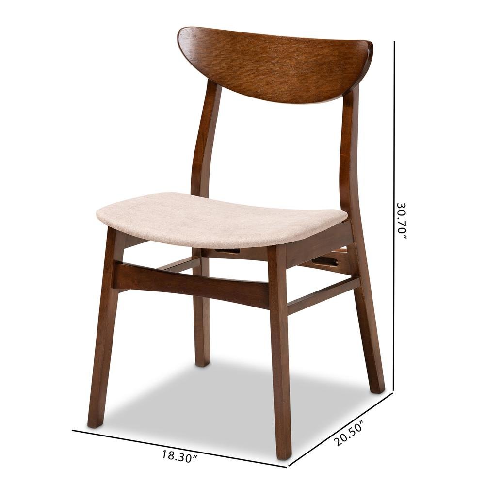 Walnut Brown Finished Wood 4-Piece Dining Chair Set. Picture 12
