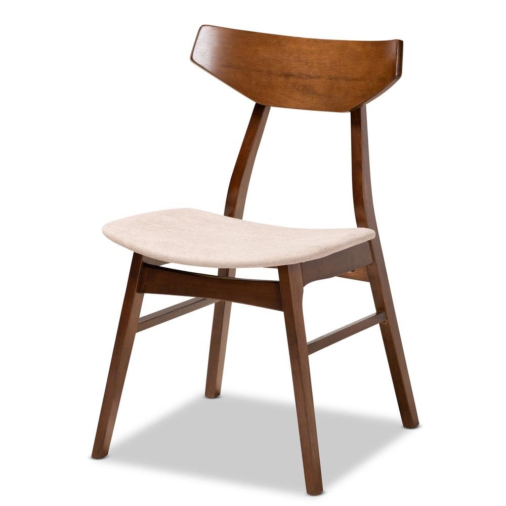 Walnut Brown Finished Wood 4-Piece Dining Chair Set. Picture 8