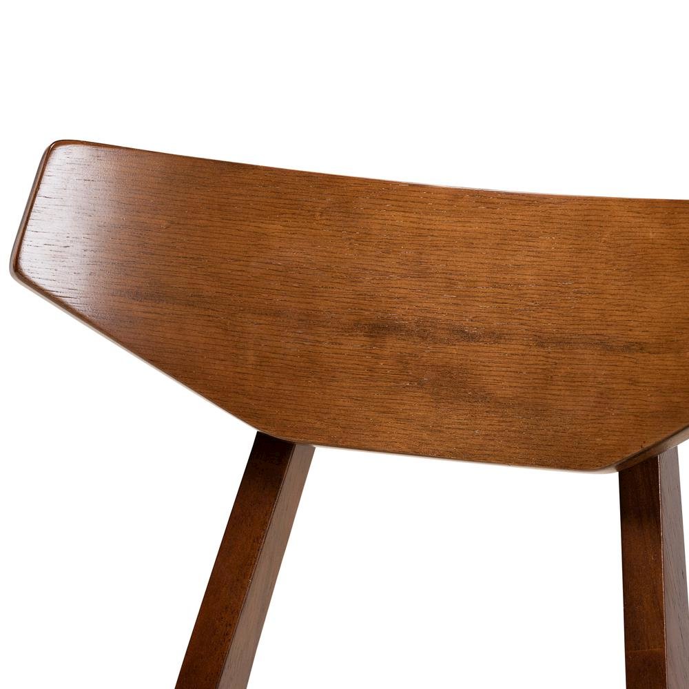 Walnut Brown Finished Wood 4-Piece Dining Chair Set. Picture 9