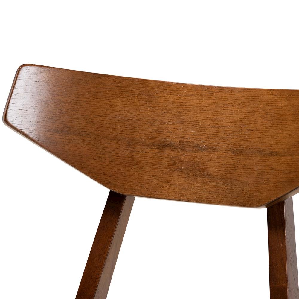 Walnut Brown Finished Wood 4-Piece Dining Chair Set. Picture 9