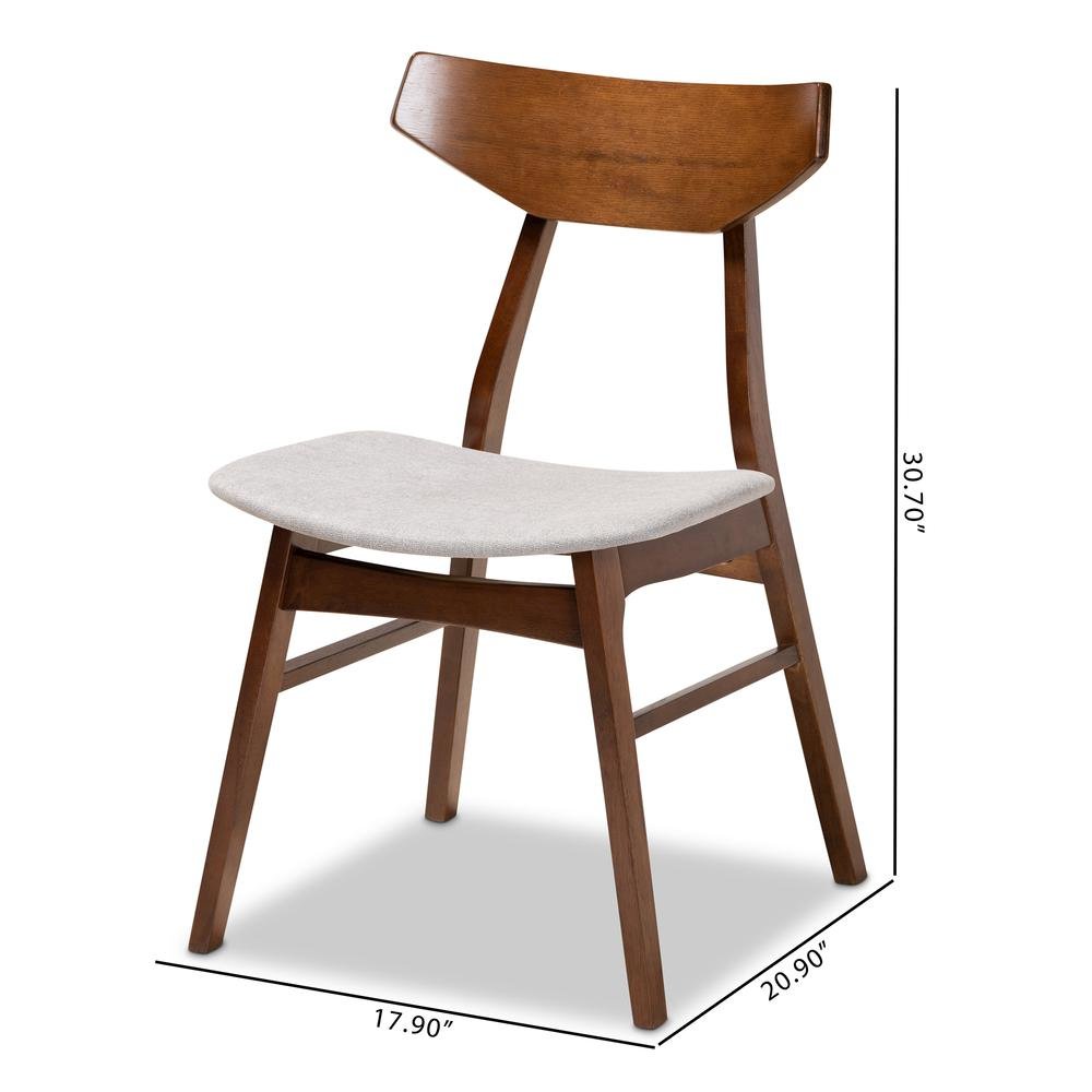 Walnut Brown Finished Wood 4-Piece Dining Chair Set. Picture 12