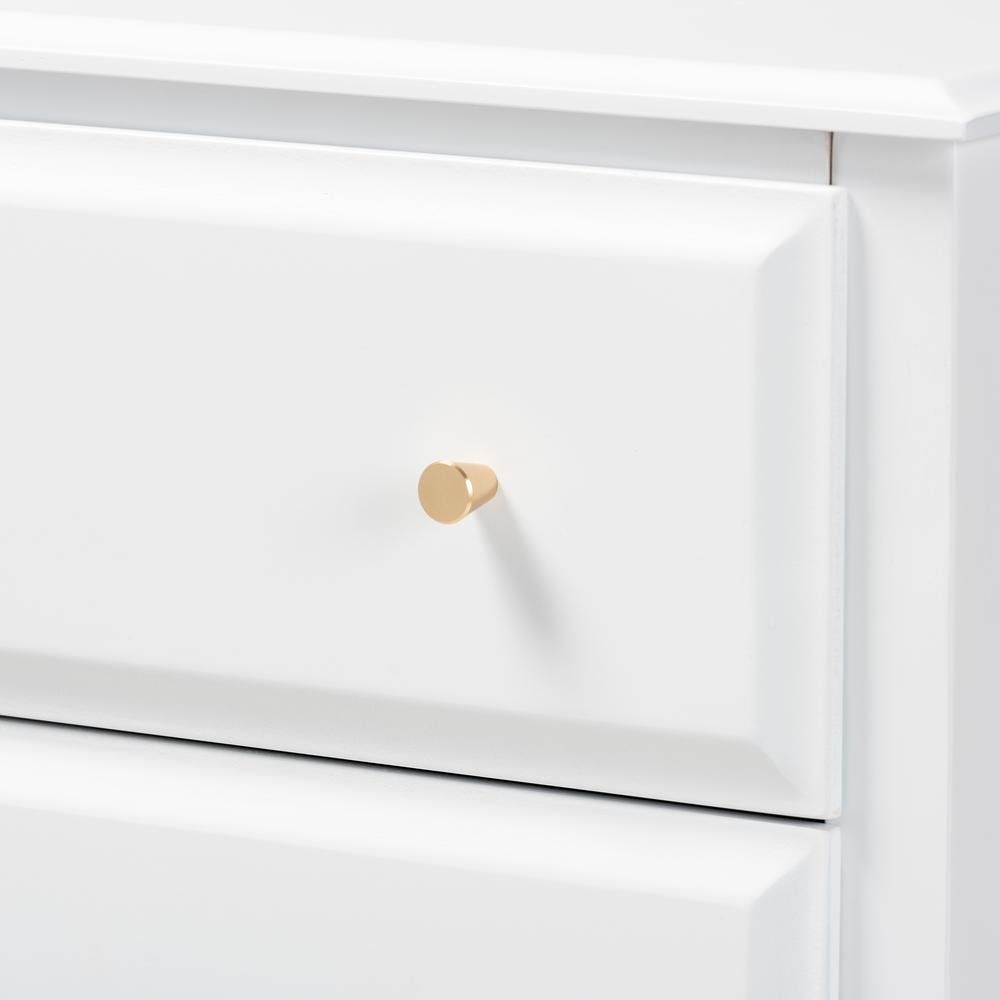 Naomi Classic and Transitional White Finished Wood 4-Drawer Bedroom Chest. Picture 14