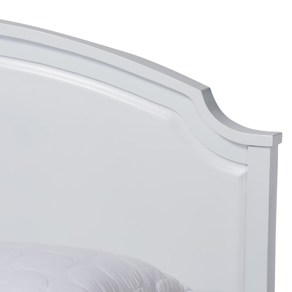 Traditional Transitional White Finished Wood Full Size Storage Platform Bed. Picture 13