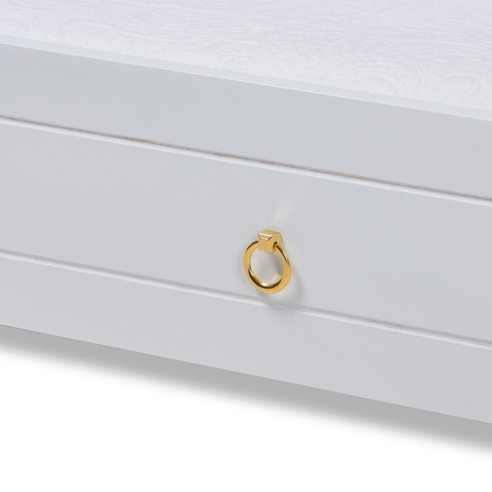 Farmhouse White Finished Wood Twin Size Daybed with Roll-Out Trundle Bed. Picture 19