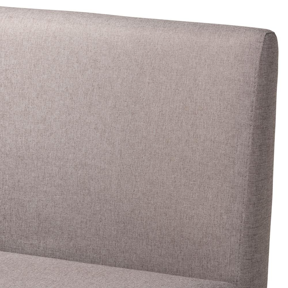 Grey Fabric Upholstered and Walnut Brown Finished Wood 4-Piece Dining Nook Set. Picture 18