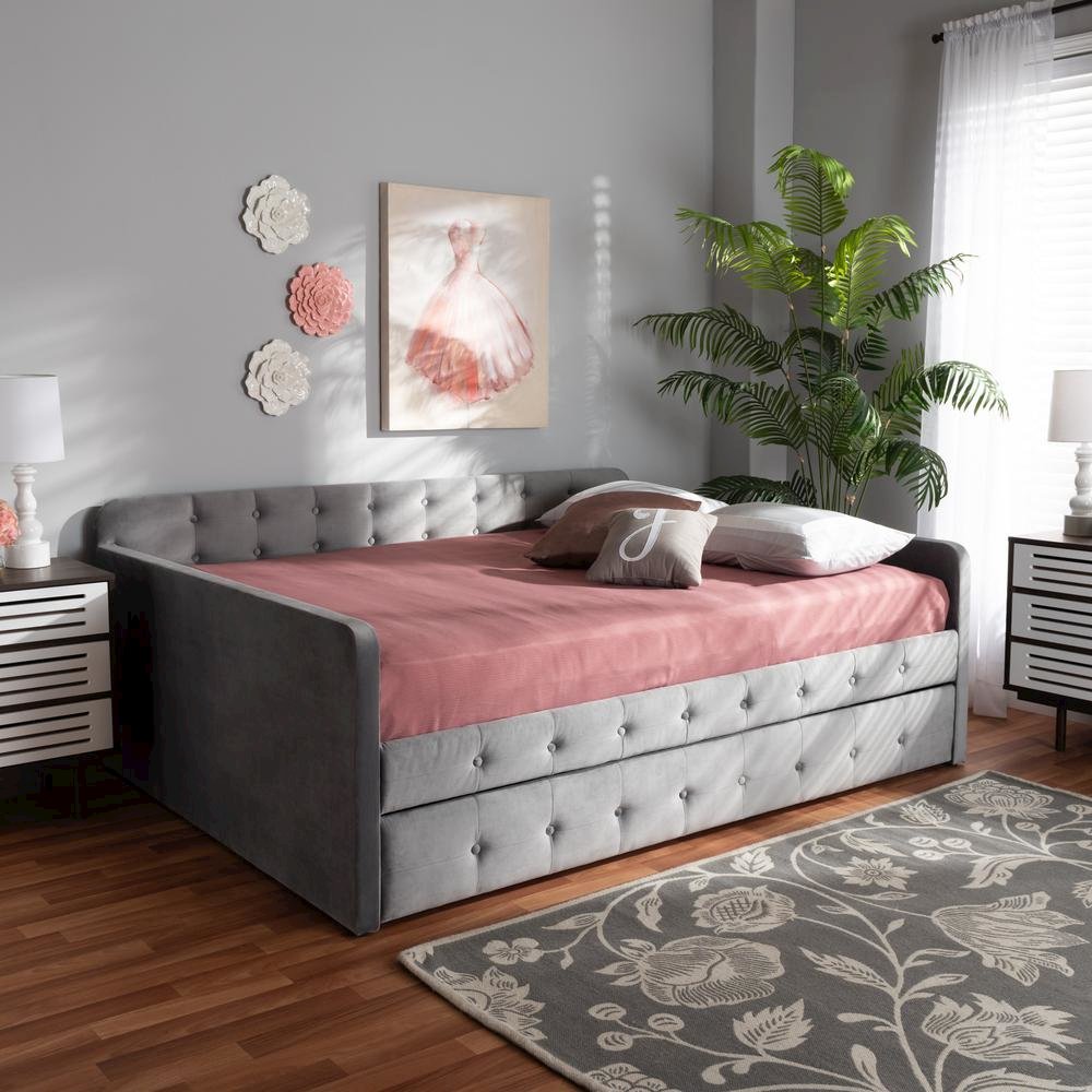 Button Tufted Full Size Daybed with Trundle. Picture 18