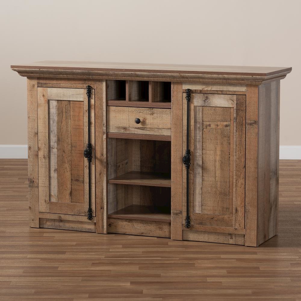 Farmhouse Rustic Finished Wood 2-Door Dining Room Sideboard Buffet. Picture 17