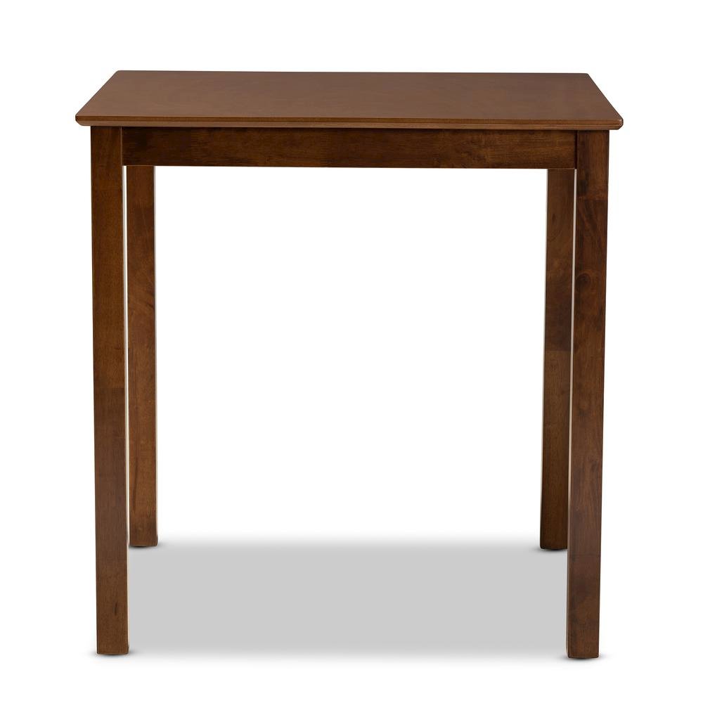 Walnut Brown Finished Wood Counter Height Pub Table. Picture 8