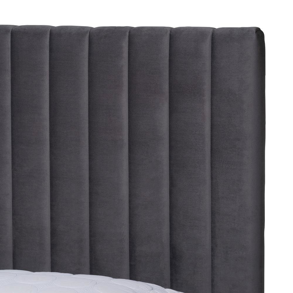 Gold Metal Full Size Platform Bed. Picture 14