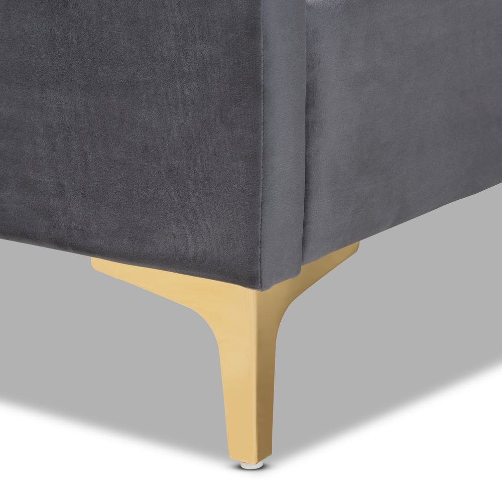 Gold Metal Full Size Platform Bed. Picture 15