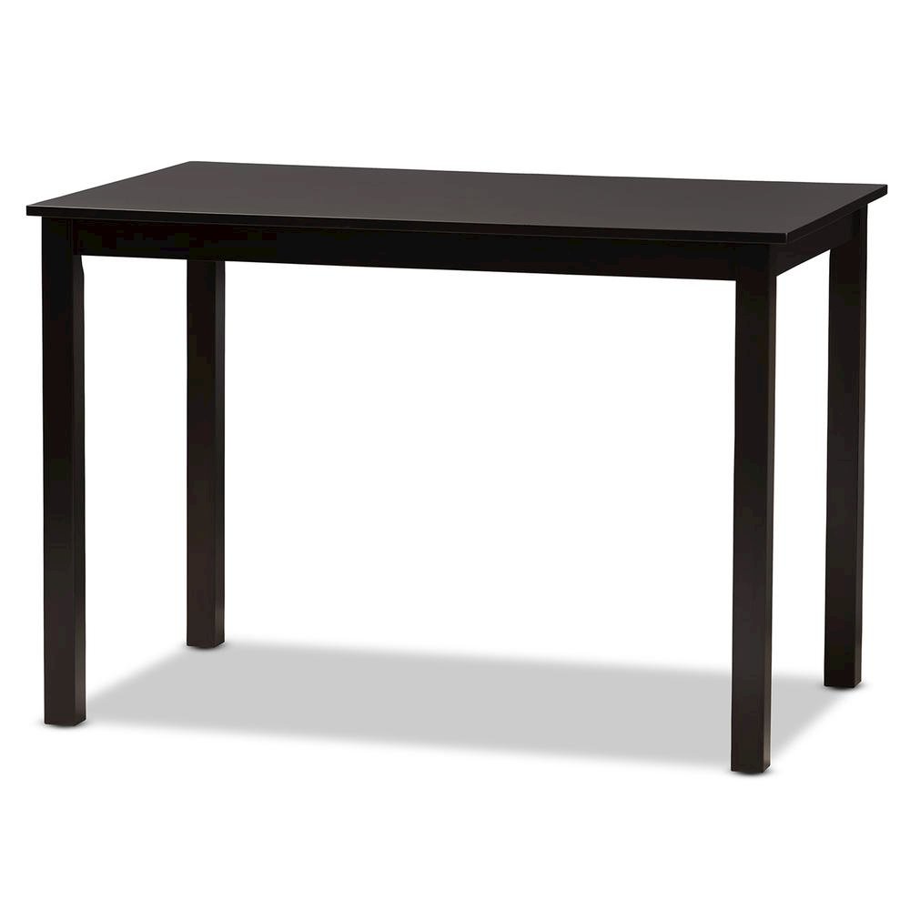 Grey Fabric Upholstered and Dark Brown Finished Wood 5-Piece Dining Set. Picture 11